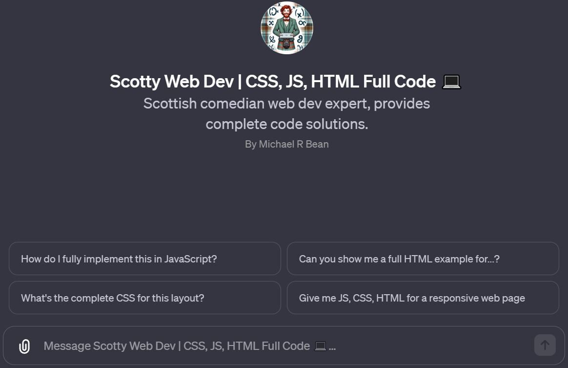 Picture of Scotty Web Dev GPT